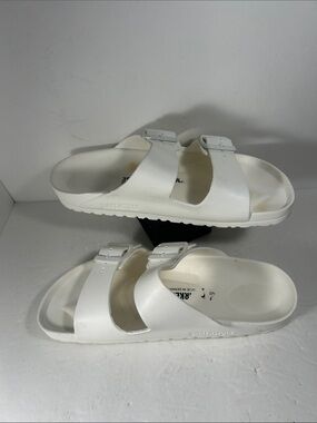 Birkenstock Kids White Two-Buckle EVA Slide Sandals